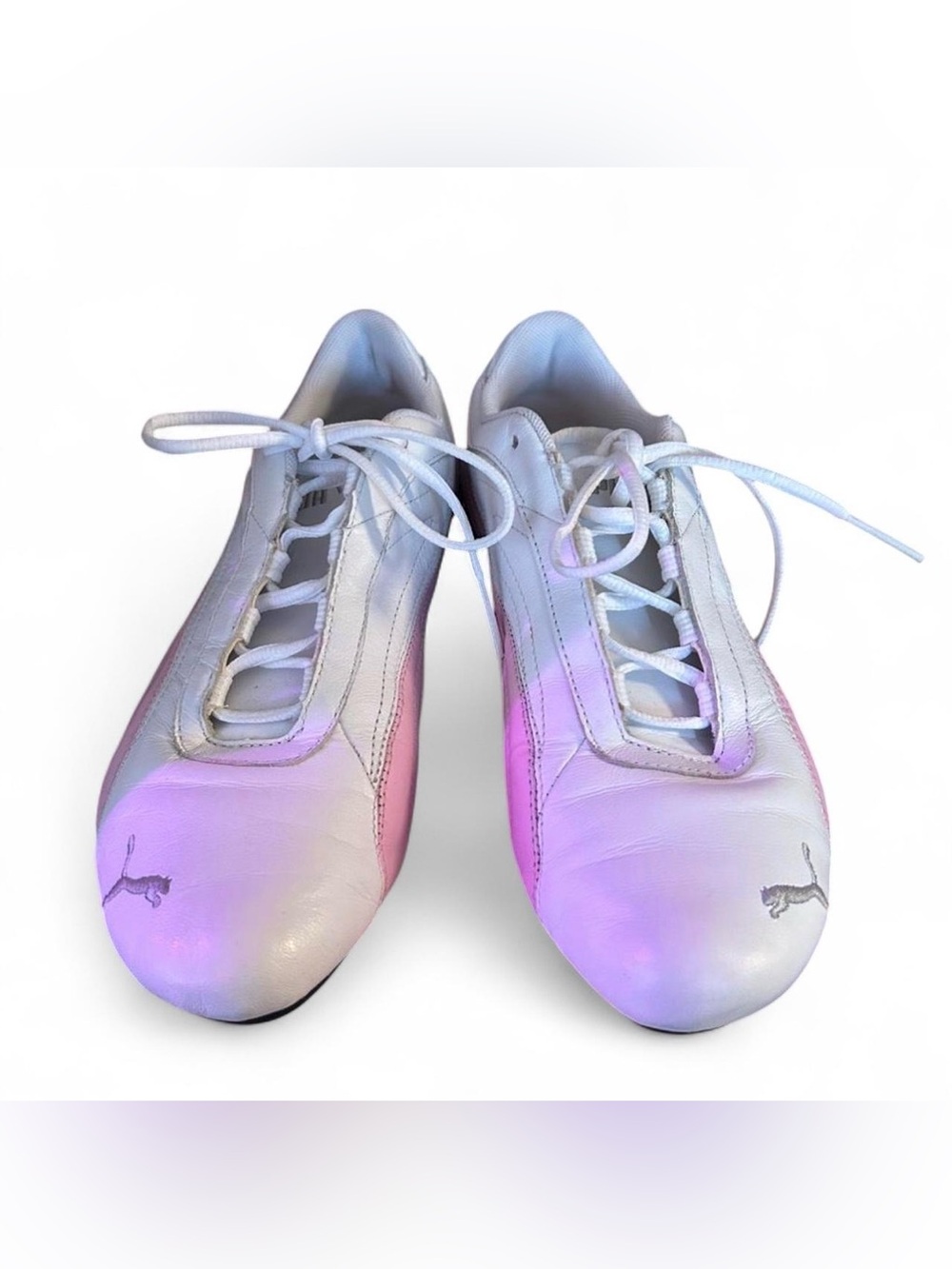 Puma Women’s White and Pink Driving Sneakers